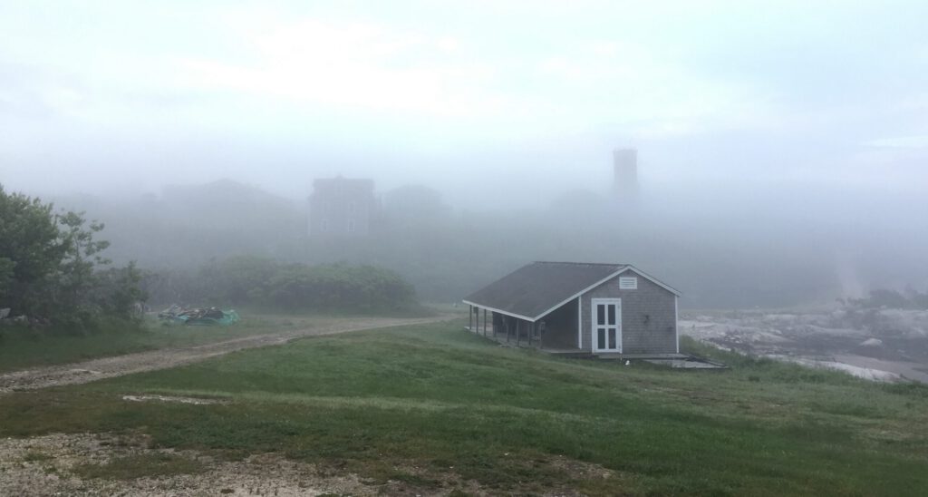 Appledore in fog